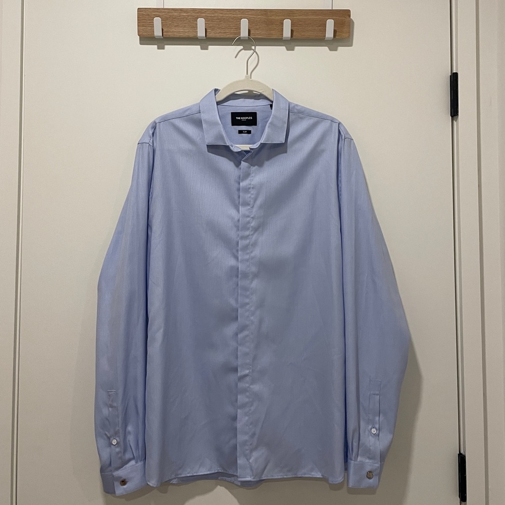The Kooples Paris Blue Men’s Large Slim Dress Shirt